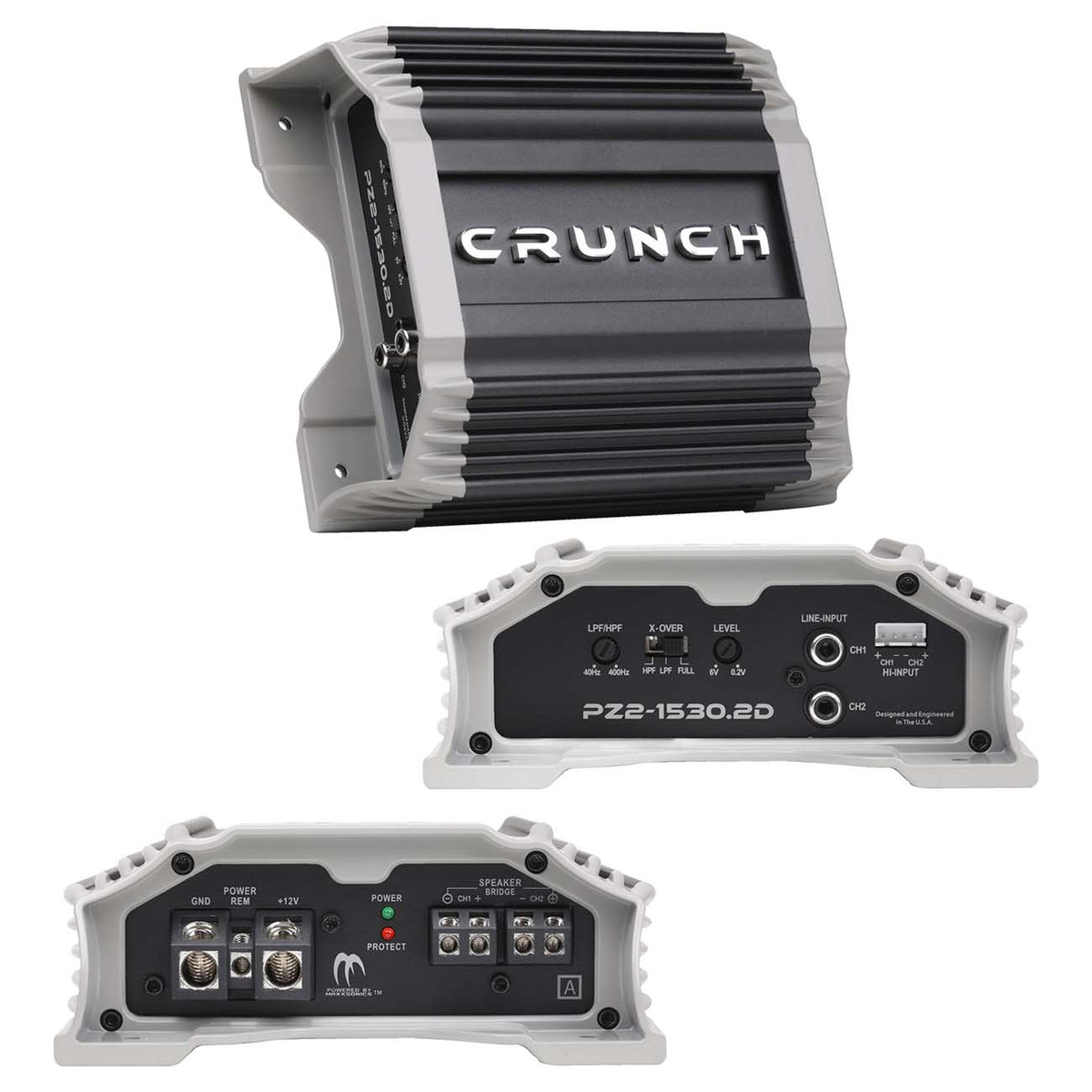 Crunch PZ2-1530.2D 2-Channel 1500W RMS Powerzone 2 Series Class-D Amplifier