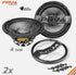 PRV Audio 8MR500CF-NDY-4 Carbon Fiber 8” Moto Series 500W Neodymium Midrange Speakers 4-Ohm (Pair)