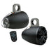 Audiopipe APMP-843TWR 8" 250W RMS | 500W Max Marine Wakeboard Tower Speakers with Built-In LED Lights - Black (Sold as Pair)