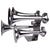 Pipeman's Installation Solution (by Nippon) Zinc Alloy Four Train Air Horns Kit