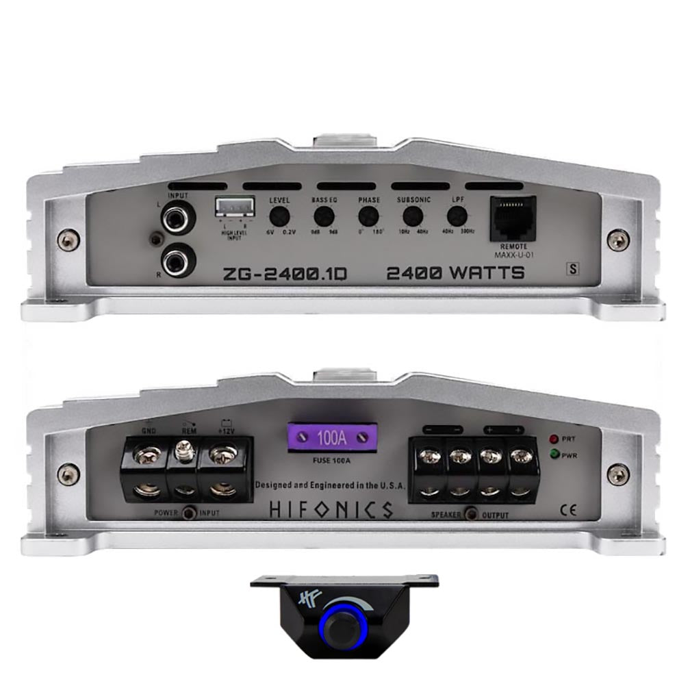 販促ツール Hifonics ZG-2400.1D Zeus Gamma ZGシリーズアンプ(モノ