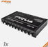 PRV Audio EQ7-15 Half-DIN 7-Band Graphic Equalizer (EQ) w/ 15 Volt Output Line Driver, Selectable White or Orange LED Illumination, RCA AUX Input & Subwoofer Level Control