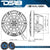 DS18 NXL-6 6.5” 100W RMS 2-Way Coaxial Marine Speakers 4-Ohm White (Pair) w/ RGB LED Lights