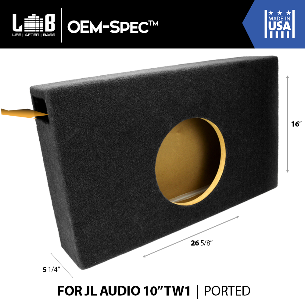 0.625 ft³ @ 35Hz Ported Enclosure Box for JL Audio 10