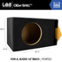 LAB OEM-Spec™ 0.75 ft^3 Ported MDF Enclosure Box for Single JL Audio 10W6v3 Subwoofer