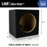 LAB OEM-Spec™ 0.55 ft^3 Sealed MDF Enclosure Box for Single JL Audio 10W6v3 Subwoofer