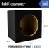 LAB OEM-Spec™ 0.55 ft^3 Sealed MDF Enclosure Box for Single JL Audio 10W6v3 Subwoofer