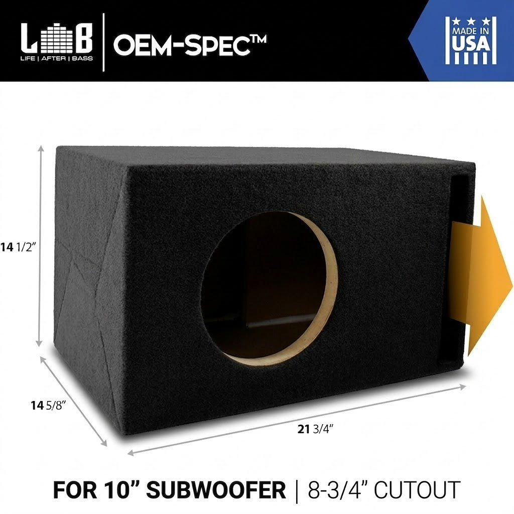 1.50 ft³ Ported MDF Enclosure Box for Single JL Audio 10