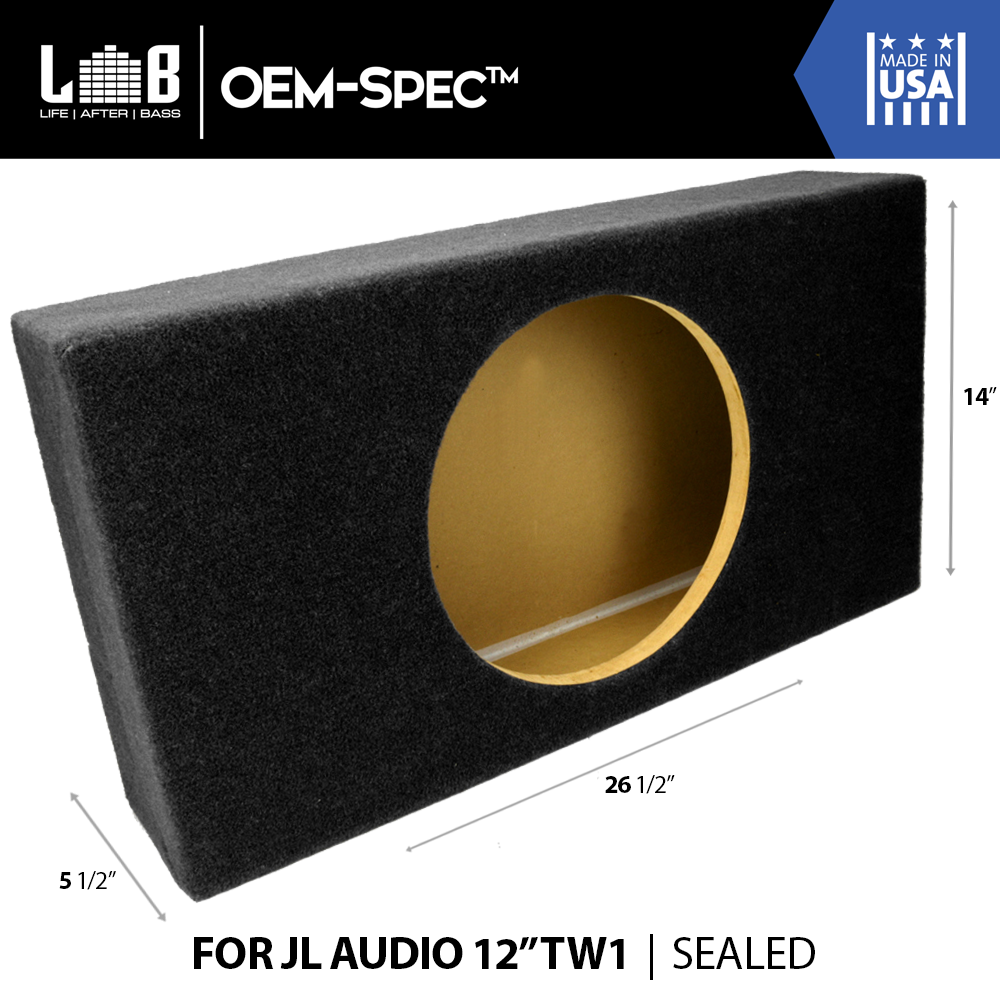 ft³ Sealed MDF Enclosure Box for Single JL Audio 12
