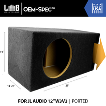 1.75 ft³ @ 30Hz Ported Enclosure Box for JL Audio 12