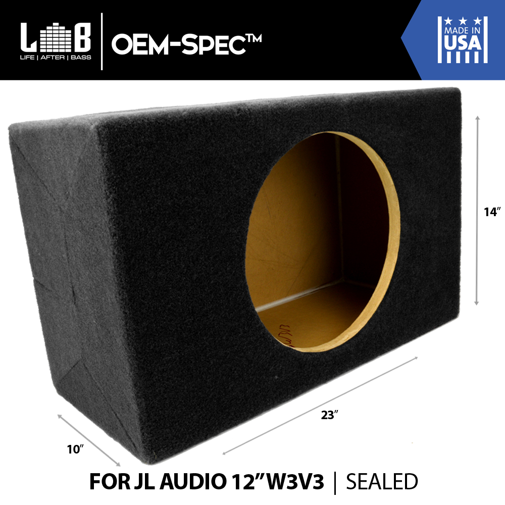 1.25 ft³ Sealed MDF Enclosure for Single JL Audio 12