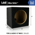 LAB OEM-Spec™ 1.00 ft^3 Sealed MDF Enclosure Box for Single JL Audio 12W6v3 Subwoofer