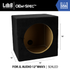 LAB OEM-Spec™ 1.00 ft^3 Sealed MDF Enclosure Box for Single JL Audio 12W6v3 Subwoofer