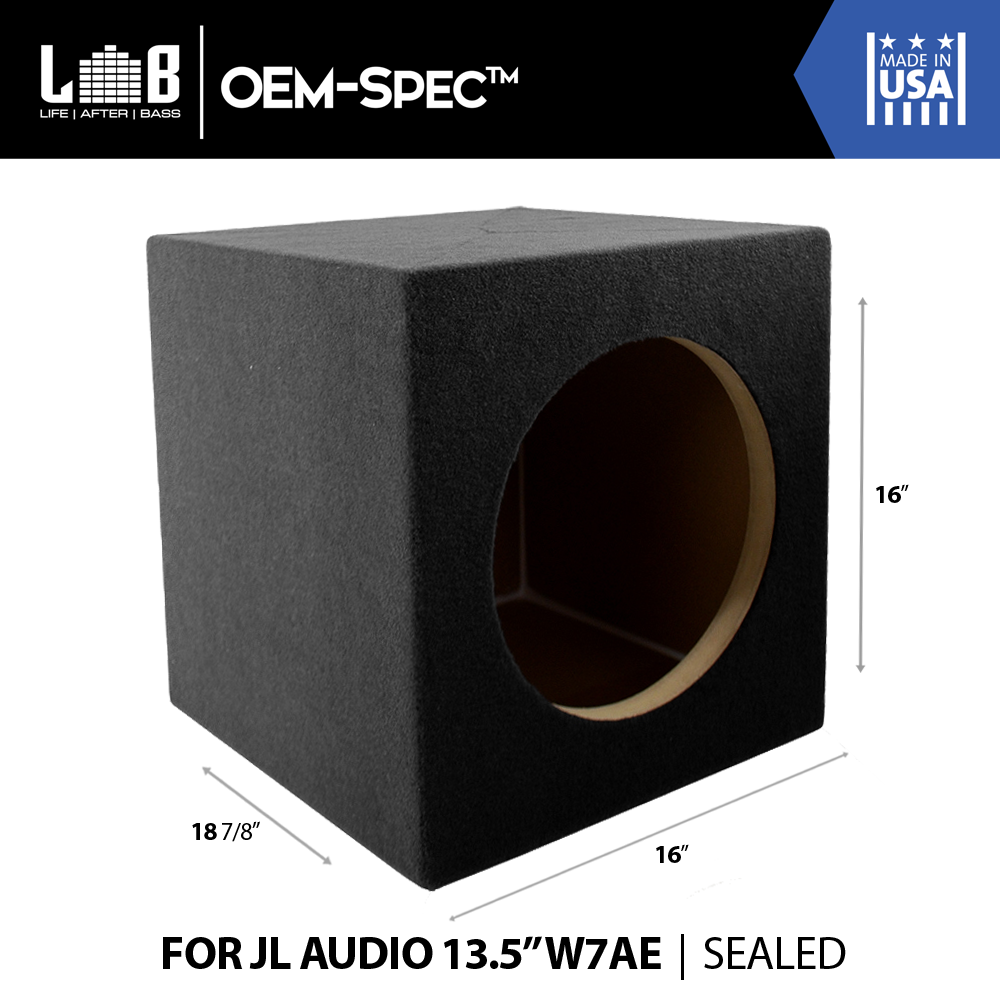 1.875 ft³ Sealed MDF Enclosure for Single JL Audio 13½ 1.875 ft³ Sealed MDF Enclosure for Single JL Audio 13½