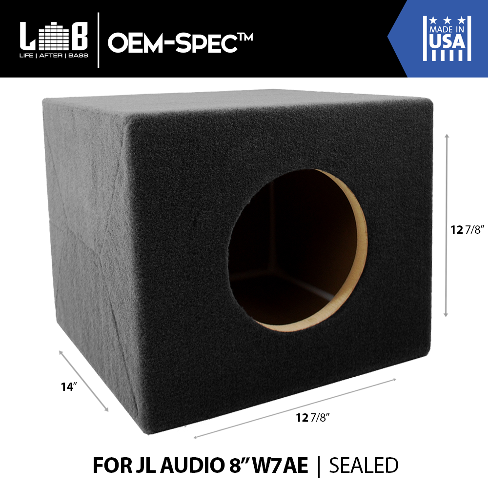ft³ Sealed MDF Enclosure for Single JL Audio 8