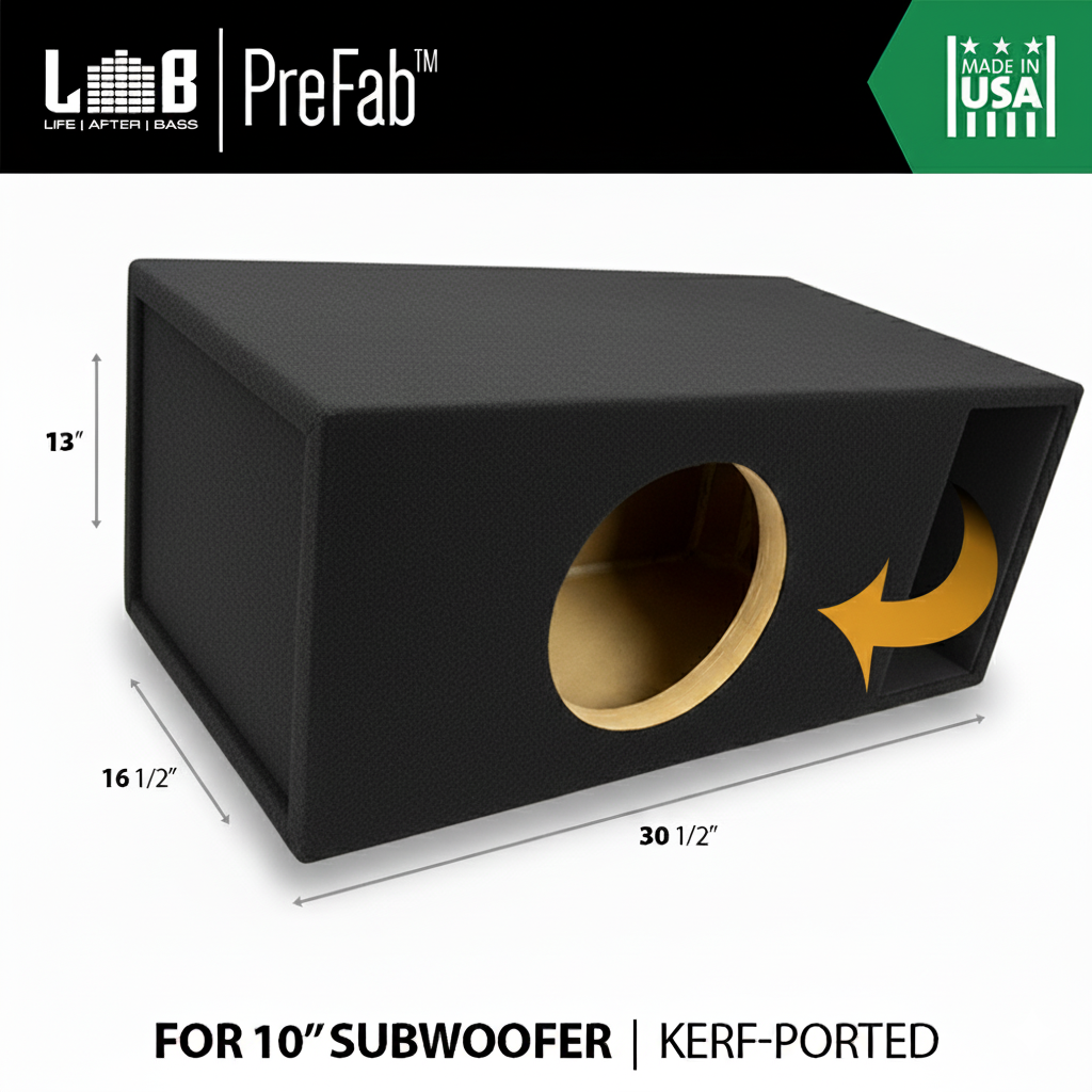 ft³ 38Hz Ported Subwoofer Enclosure Box w/ Kerf Port for