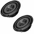 (2) Pioneer TS-A2500LS4 10" 600W RMS A-Series Single 4-Ohm Subwoofers