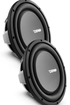 (2) DS18 PSW10.4D 10" PS Shallow-Mount Water-Resistant Subwoofers 4-Ohm DVC (1 Pair)