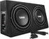 DS18 PU210A 10” Active Subwoofer Shallow Enclosure w/ 10” Passive Radiator Sub Woofer for Pickup Trucks
