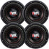 (4) American Bass VFL 8" Competition Car Subwoofers 4-Ohm DVC (Four)