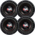 (4) American Bass VFL 8" Competition Car Subwoofers 4-Ohm DVC (Four)
